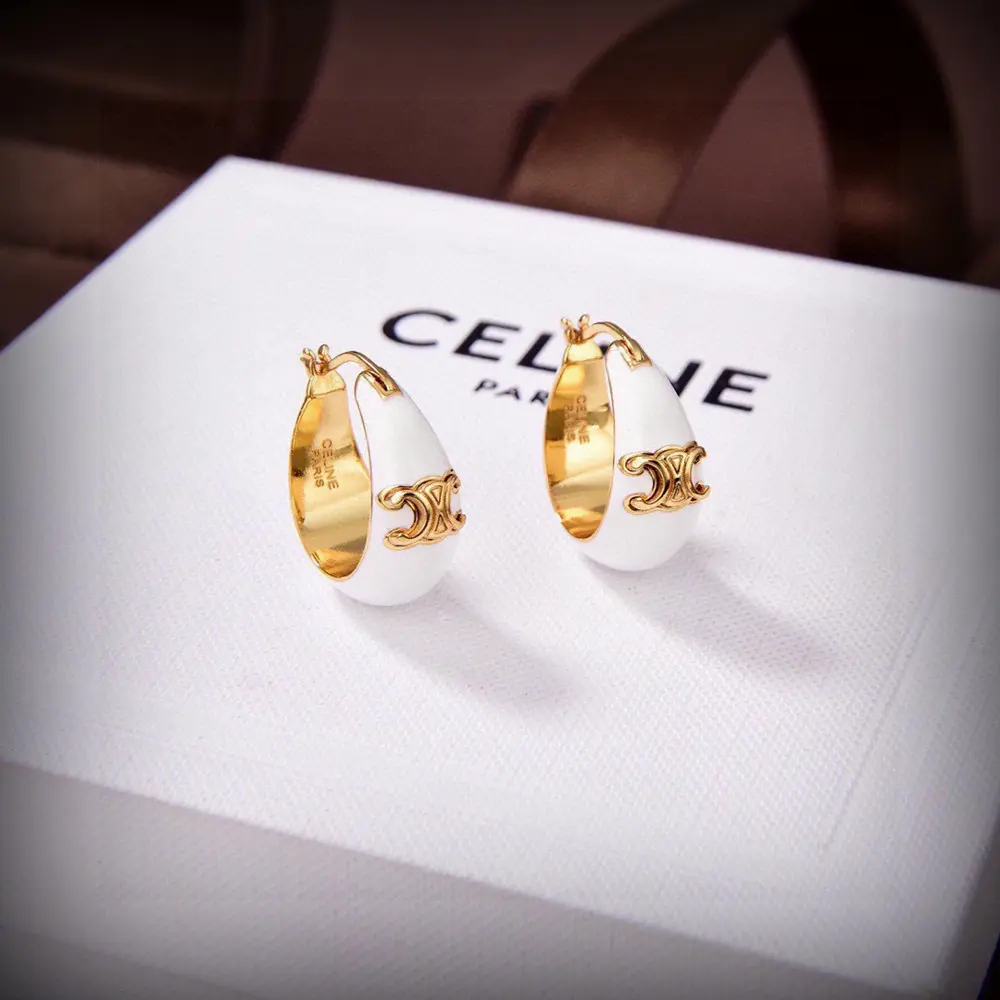 Celine Arc de Triomphe oil drop earrings