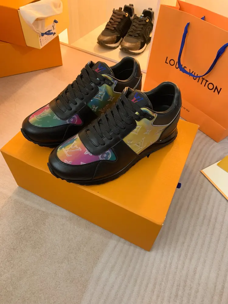 The Louis Vuitton Run Away sneaker draws inspiration from the classic running shoe