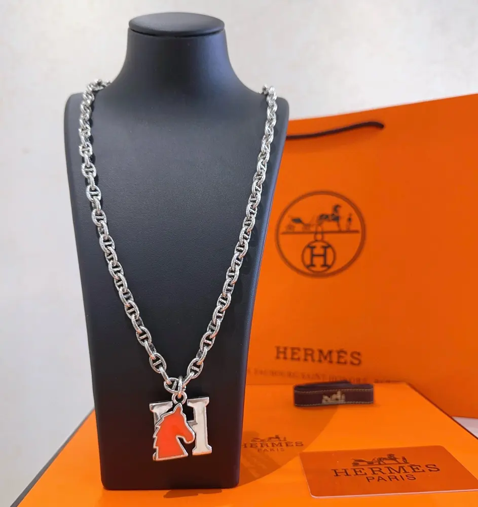 HERMES Necklace Pig Nose Necklace Series Jewelry Imported Customization. High-end Chain