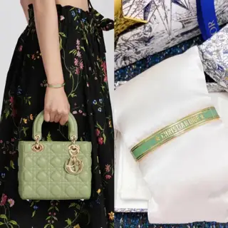 New product Dior’s new green bracelet that can be salty or sweet⭐ The same brass material
