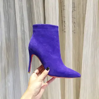 Christian Louboutin high-mercer cashmere surface sexy fashion rivet boots simple and