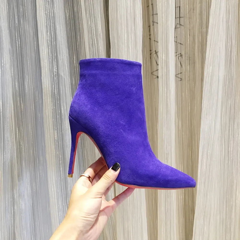 Christian Louboutin high-mercer cashmere surface sexy fashion rivet boots simple and