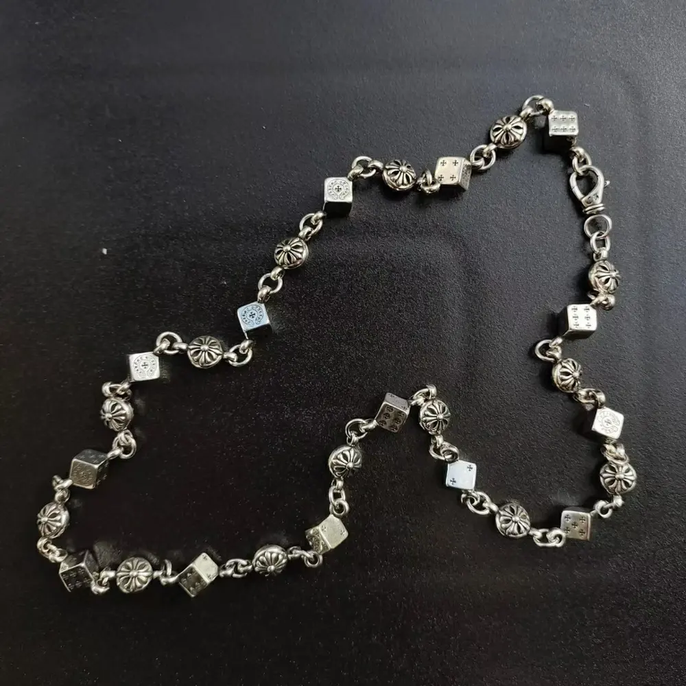 Chrome Hearts dice multi-element necklace Imported production technology