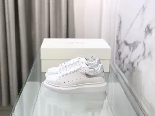 Alexander McQueen white shoes with stone pattern