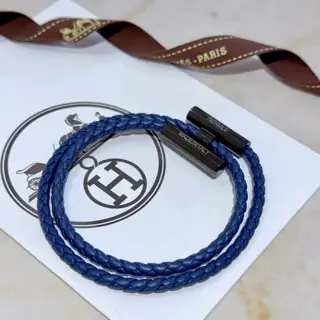 New Hermes bracelet braided bracelet thickened platinum version. High-end precision version