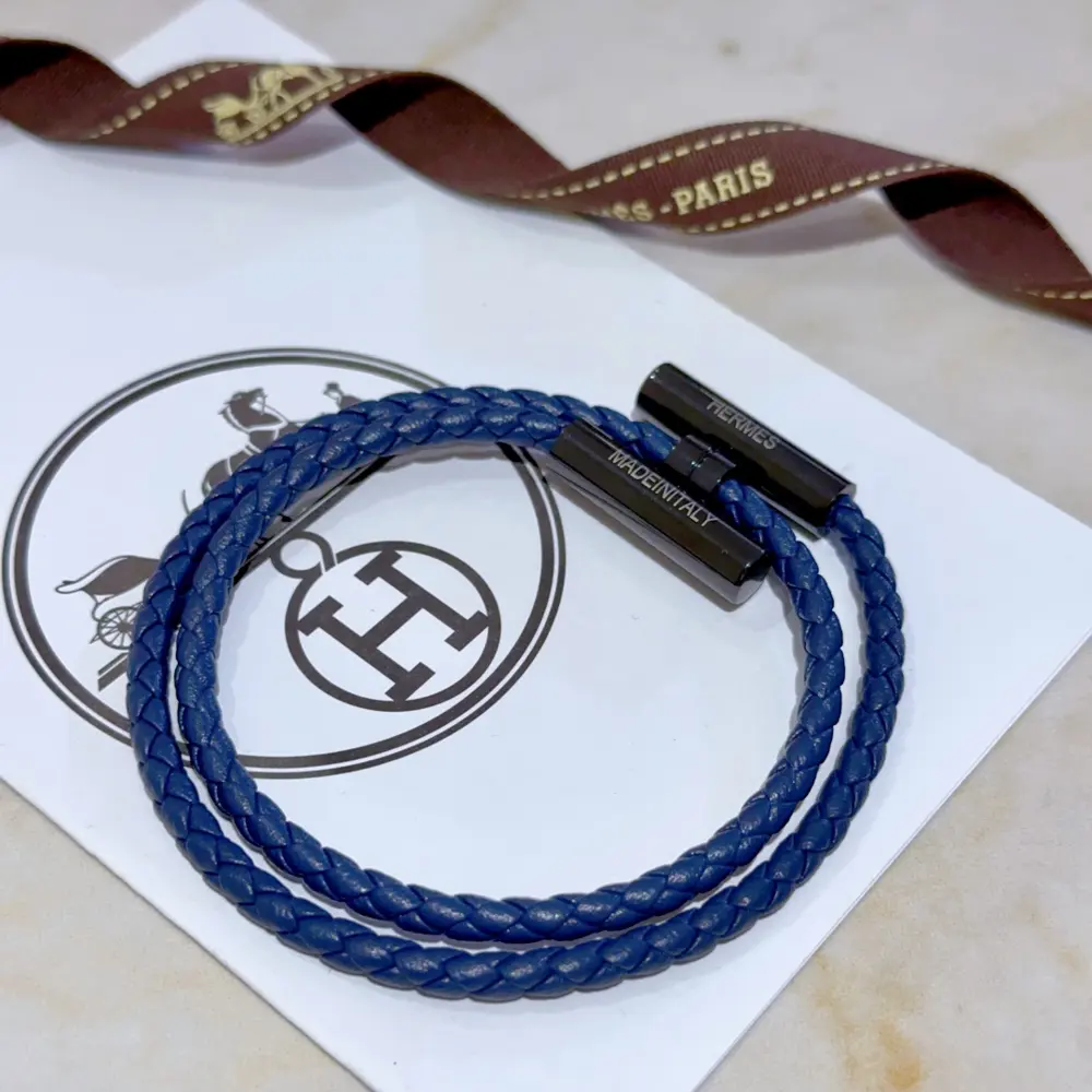 New Hermes bracelet braided bracelet thickened platinum version. High-end precision version