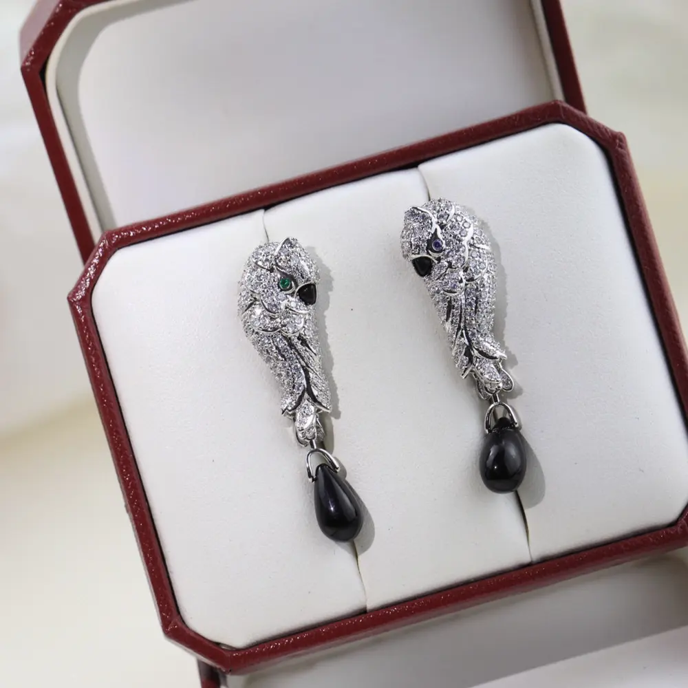 Cartier parrot earrings