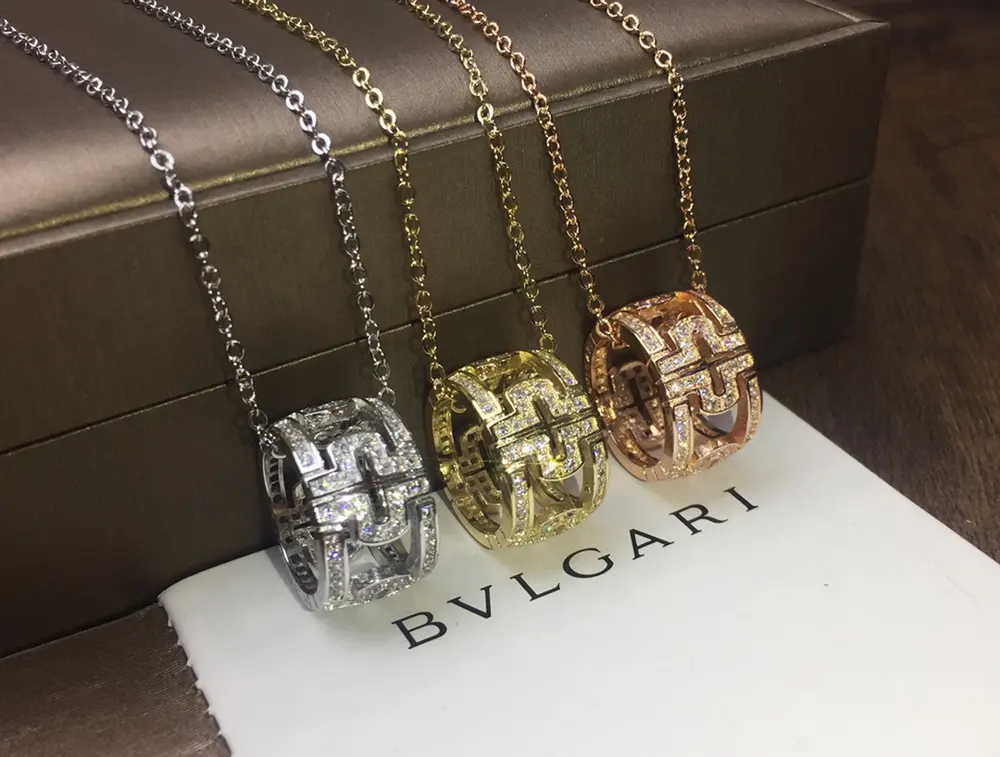 Bvlgari circular necklace Rose gold/yellow gold/white gold Elegant and beautiful [love]