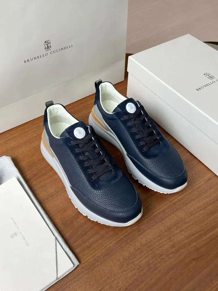 Brunello Cucinelli lace-up casual men’s shoes|Upper: Italian imported lychee leather +