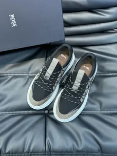 A new casual sneaker from Boss for men. This stylish sneaker features a branded tongue and