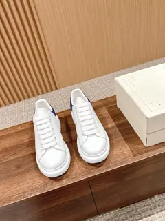 Alexander McQueen Deep Blue Diamond Classic all-match white shoes