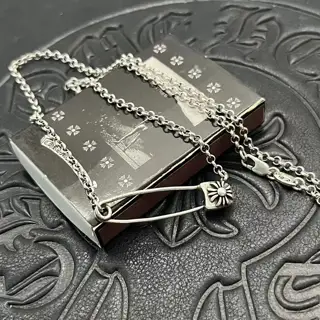 Chrome Hearts safety pin necklace