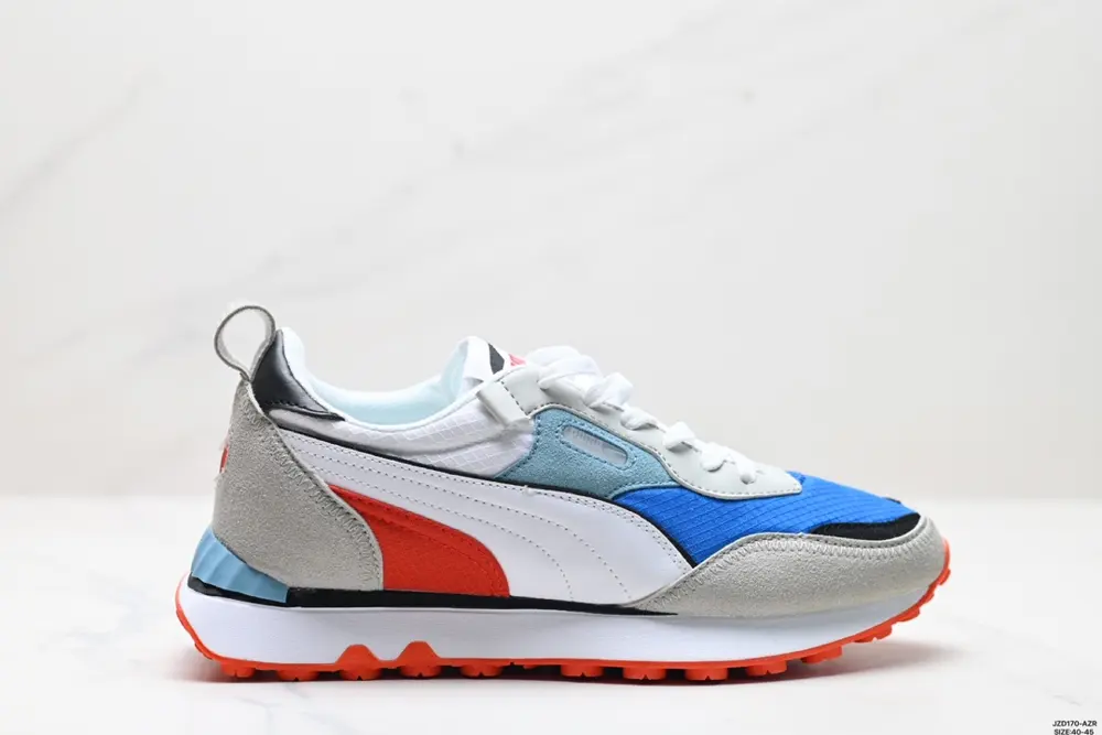PUMA Rider FV Ivy League fabric leather retro easy to wear shock-absorbing wear-resistant 387672