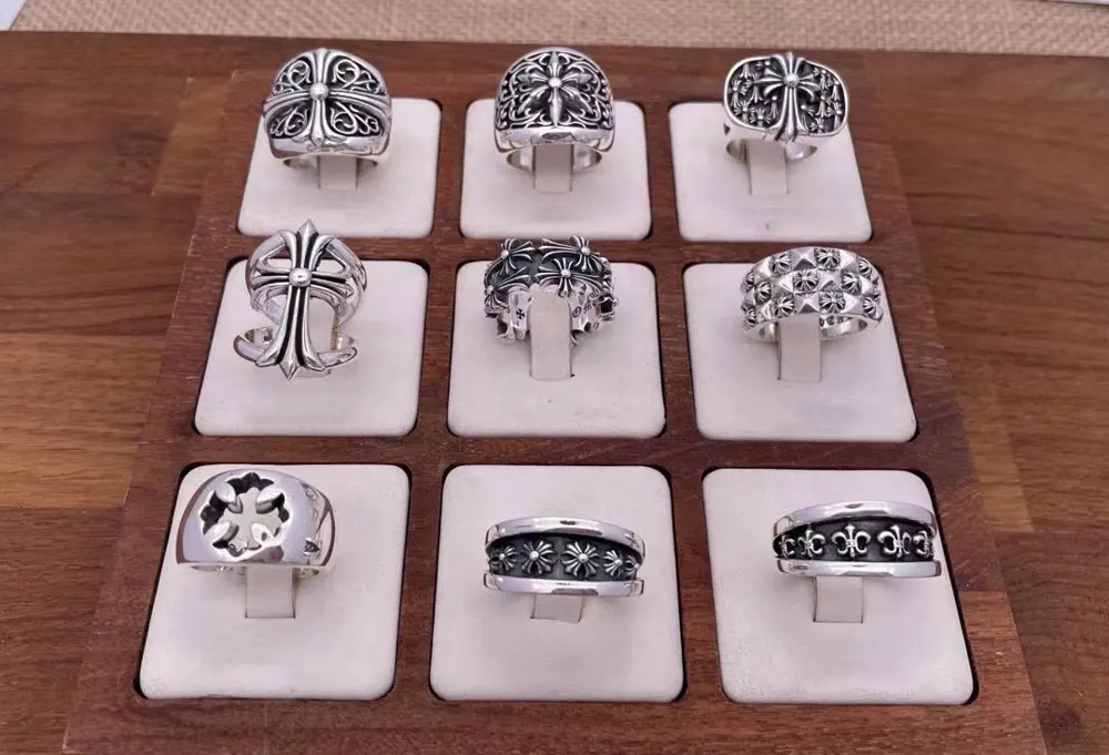 Chrome Hearts Classic Vintage Cross Ring Scout Flower Various Rings