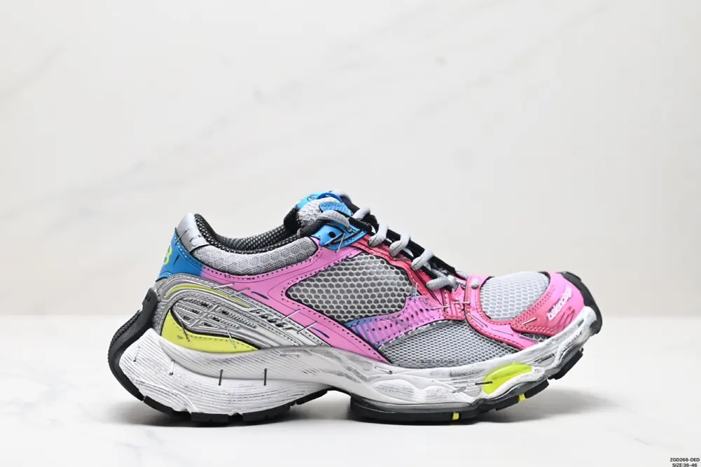 Balenciaga Stapler Shoes Staples Round Toe Lace-up Low-top Daddy Shoes 803682