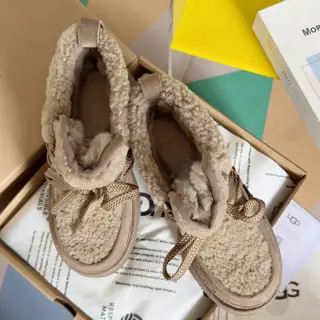 UGG classic thick-soled wedge-heeled lace-up short boots fur boots