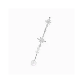 Apm monaco single pearl six-pointed star ear stick