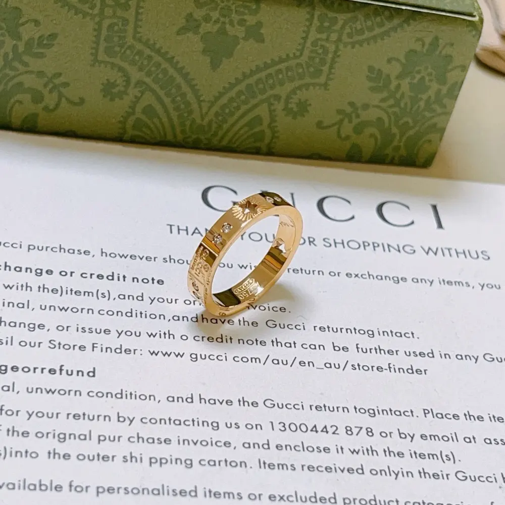 The latest Gucci ring with a higher grade. The same style as celebrities. Anger Forest