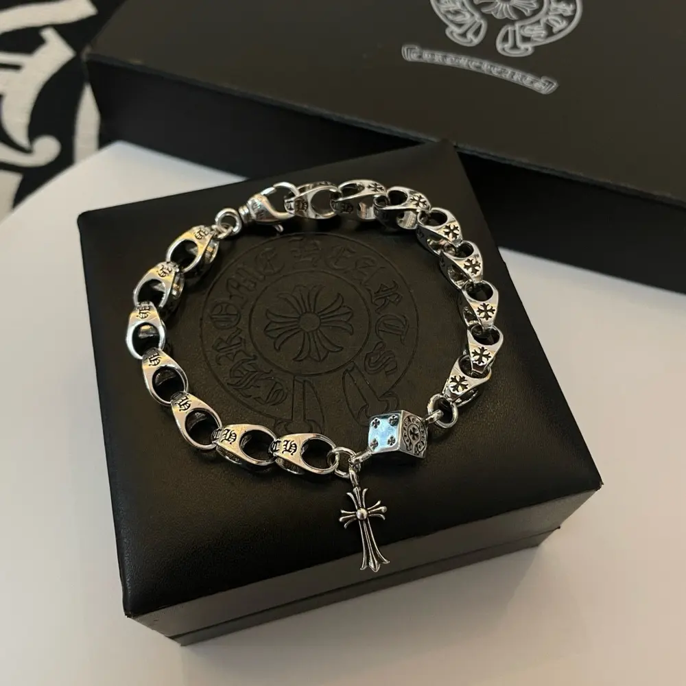 Chrome Hearts Classic Vintage Cross Dice Bracelet