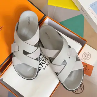 Hermès Kazimir series cross webbing waterproof platform sandals retro second uncle shoes H