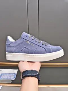Santoni Italian men’s handmade calfskin casual shoes. Each pair of shoes from this Italian