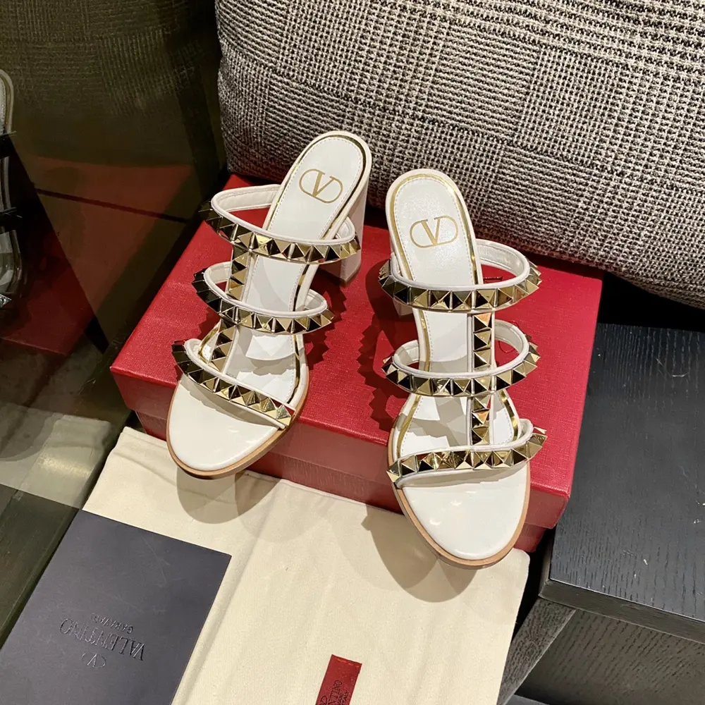 full-stud Valentino rivet classic sandals
