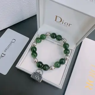 Official counter exquisite version DIOR multi-element agate Thai silver style bracelet same