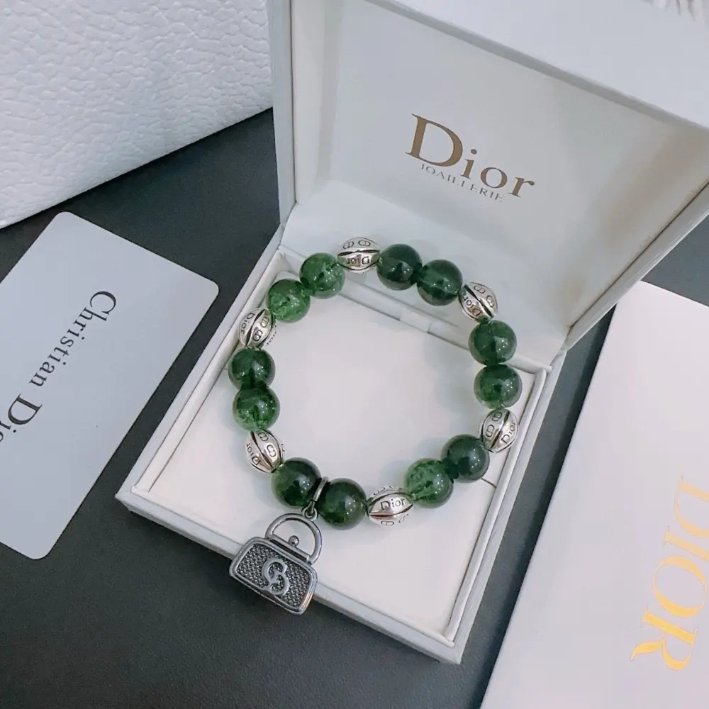Official counter exquisite version DIOR multi-element agate Thai silver style bracelet same