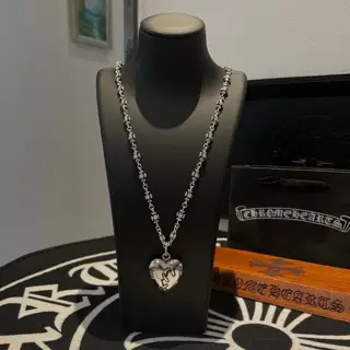 Chrome Hearts classic cross white diamond necklace