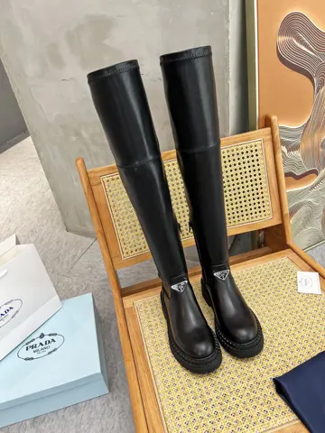 Prada platform thick sole pocket triangle label Boots