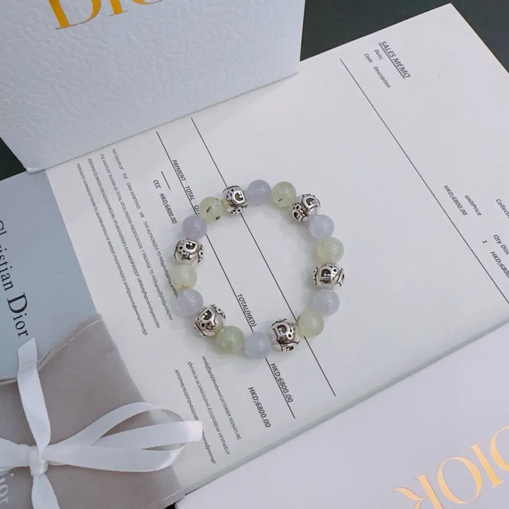 DIOR Multi-element agate Thai silver style bracelet