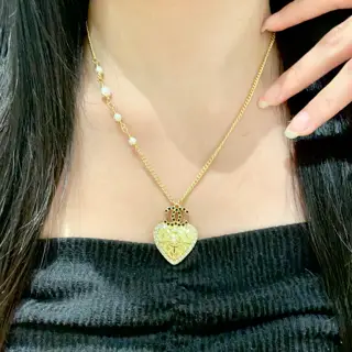Chanel vintage letter necklace