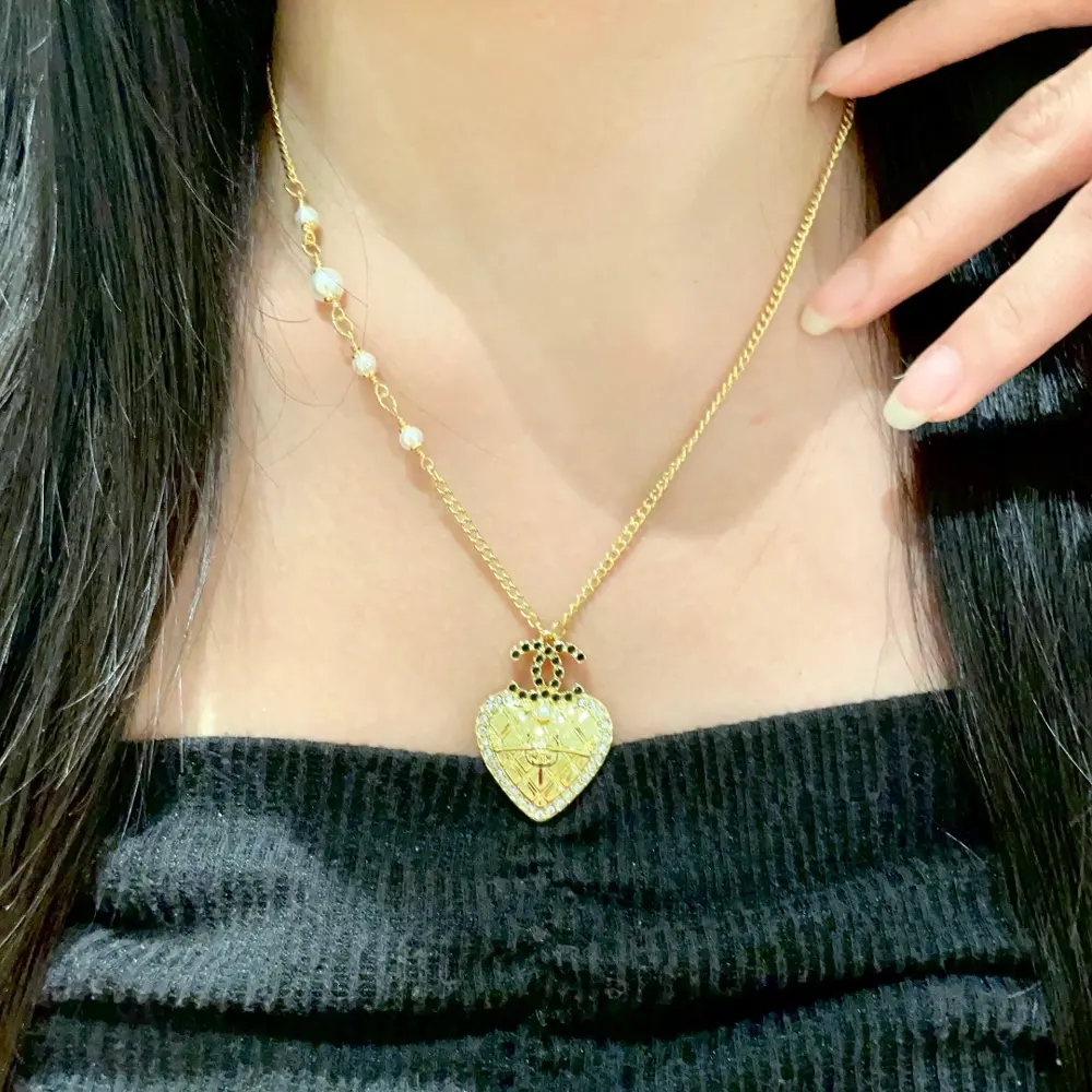 Chanel vintage letter necklace