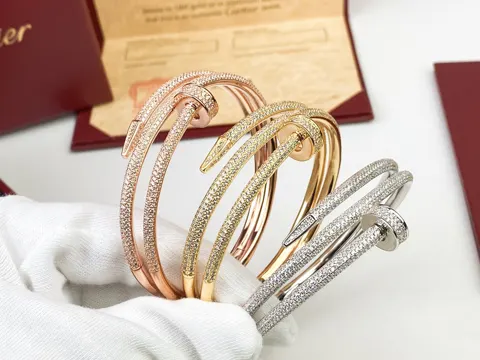 Cartier nail double layer diamond bracelet Cartier classic masterpiece