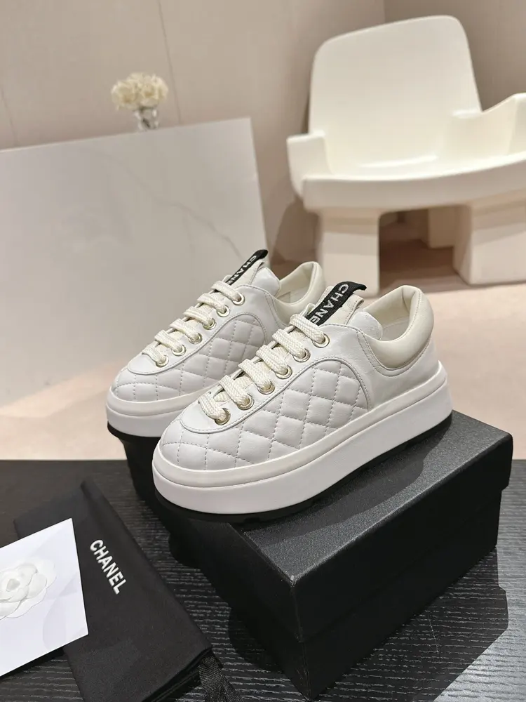 Chanel white shoes
