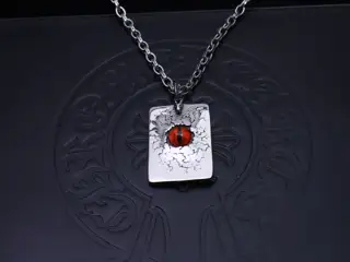 Chrome hearts Chrome Hearts Letter Chain Dark [Letter Riot] Original etched letter