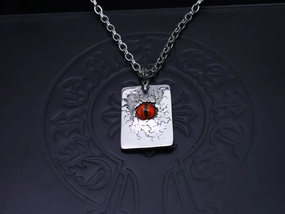 Chrome hearts Chrome Hearts Letter Chain Dark [Letter Riot] Original etched letter