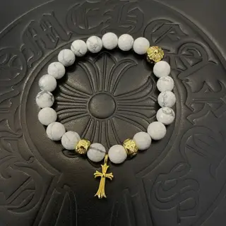 Chrome Hearts Classic Retro Multi-element White Turquoise Bracelet