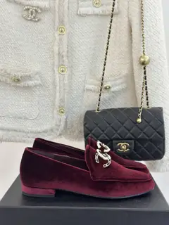 Chanel Big Double C Chain Buckle Loafers