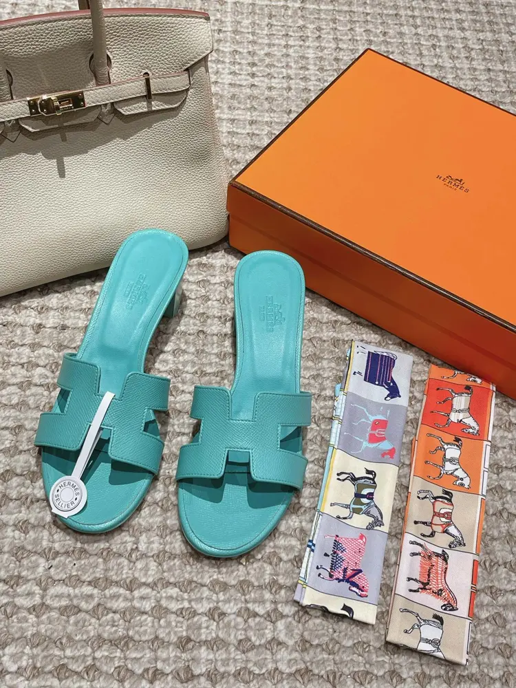 Hermes Palm print Heels