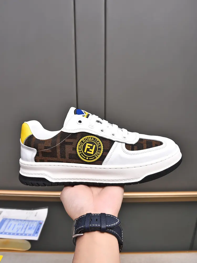 Fendi casual sneakers Little Monster men’s popular new model Imported water-dyed cowhide