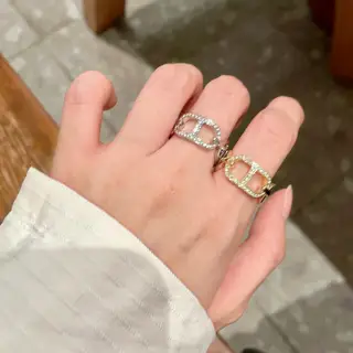 Dior CD diamond fashion series ring