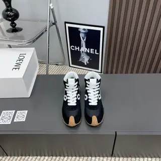 Loewe couple high-top Dexterity shoes