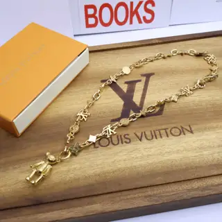 Louis Vuitton LV gold necklace new model