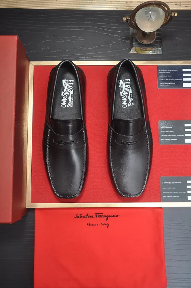 Salvatore Ferragamo formal leather shoes Original imported cowhide fabric + cowhide lining