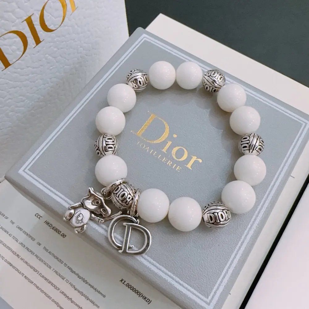 DIOR Multi-element agate Thai silver style bracelet. Same style as G-Dragon. Retro style