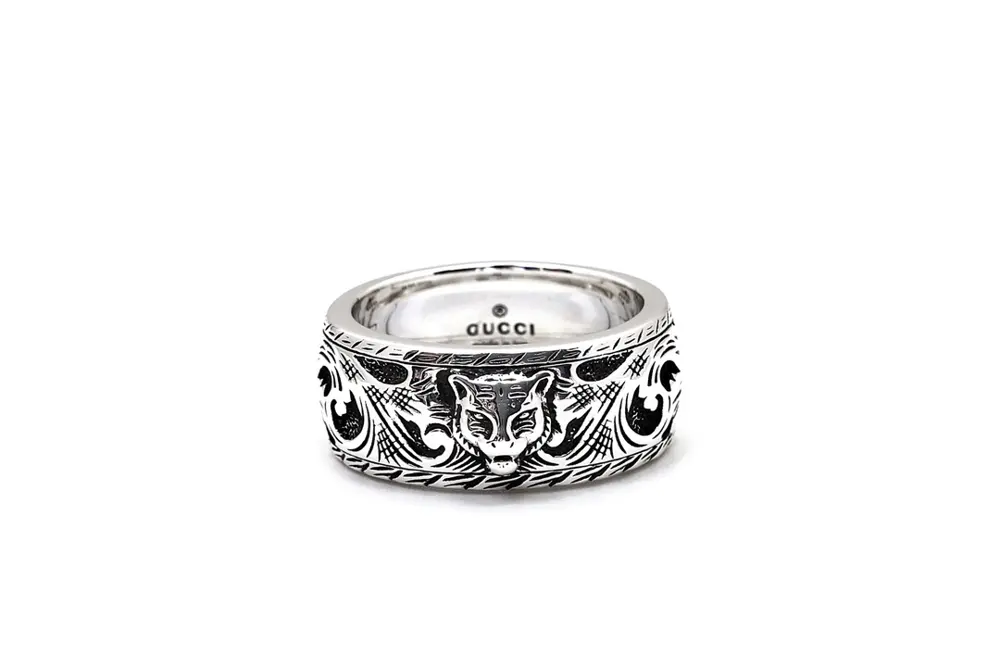 Gucci tiger head ring