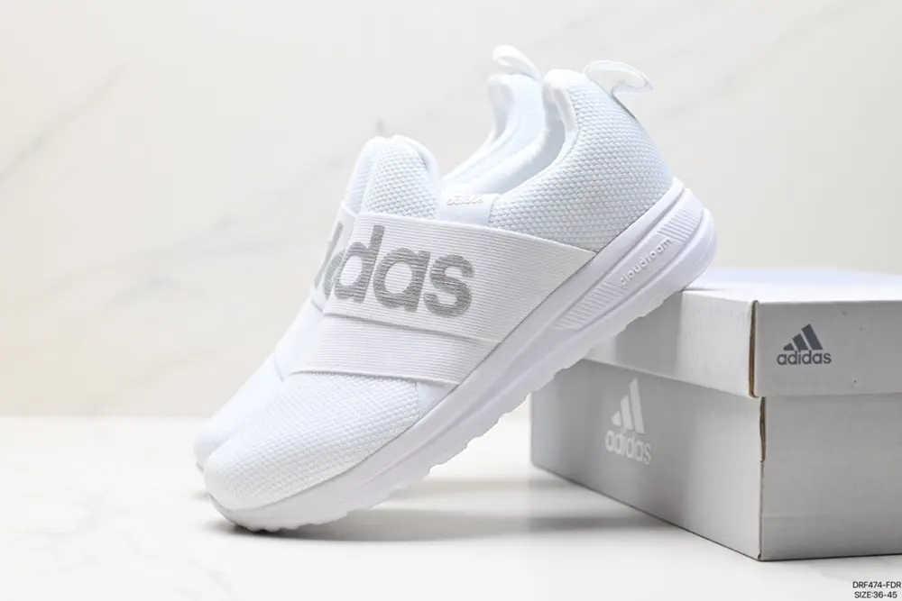 Adidas lite racer adapt 6.0 simplified coconut braided flying line surface slip-on sports IF7349