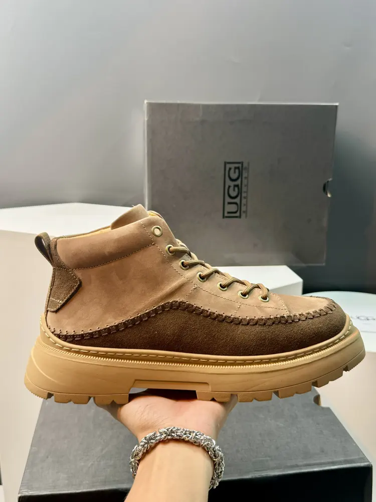 UGG fleece lace-up casual outdoor short boots Trey outdoor style