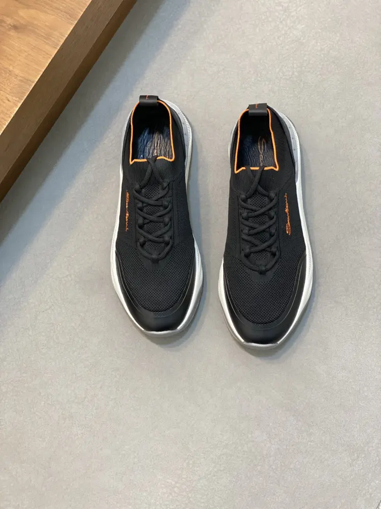 Santoni new men’s flying woven casual sports shoes